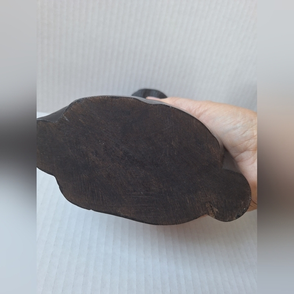 Antique Set of 2 Hand Carved Ebony Wood African Tribal Bust - Picture 11 of 12